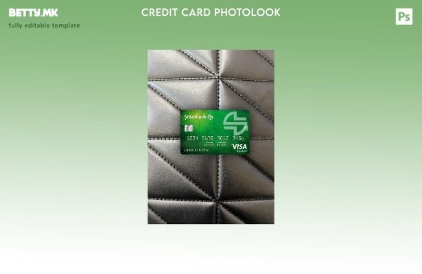 модерен стил Турција Sekerbank виза електронска картичка photolook преден шаблон